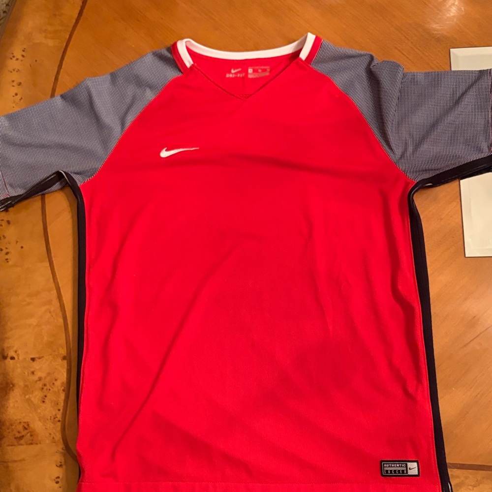 Nike Kids Red and Gray Jersey
